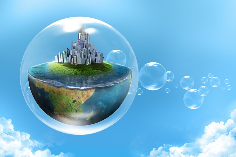 City on a Bubble — Blue