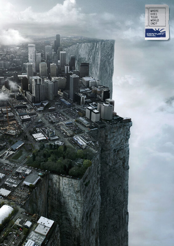 City on a cliff edge