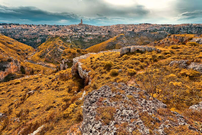 City on a Cliff — Yellow