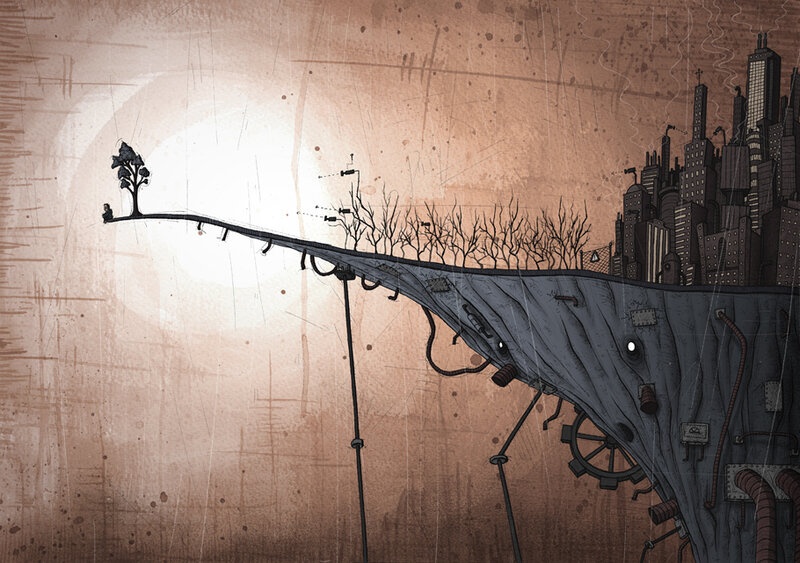 city on a giant creature