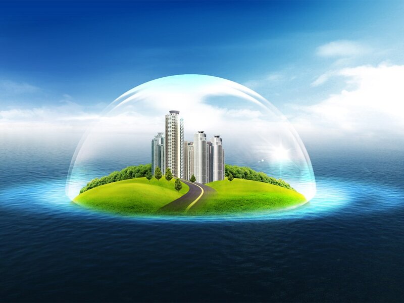City on a Green Island