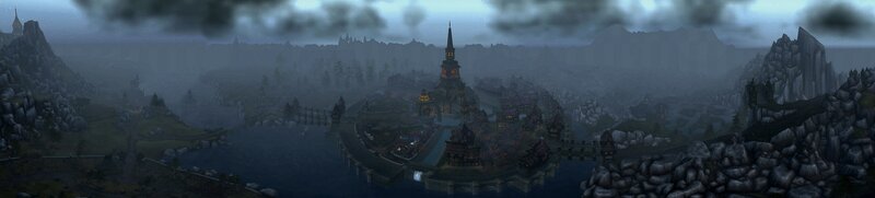 City on a Lake — Gray