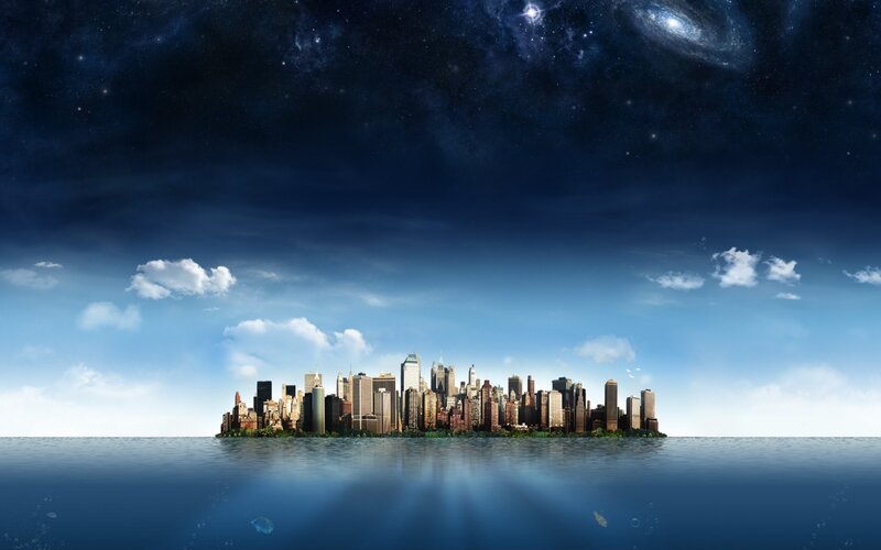 City on an Island — Blue