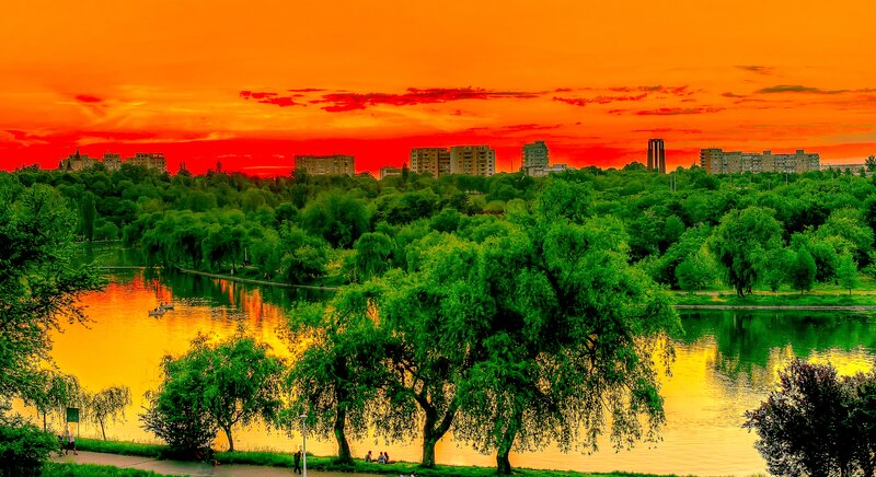 City Park at Sunset
