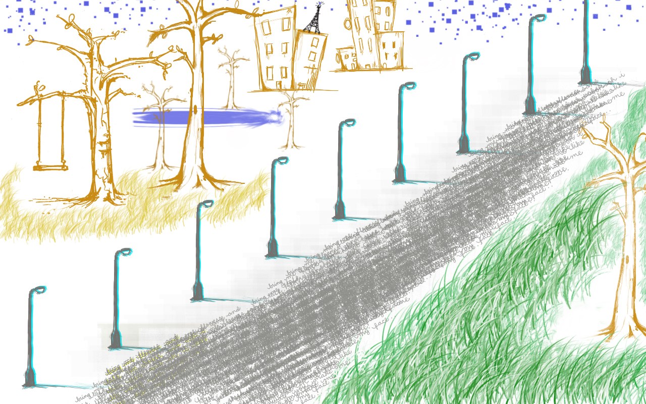 city park sketch