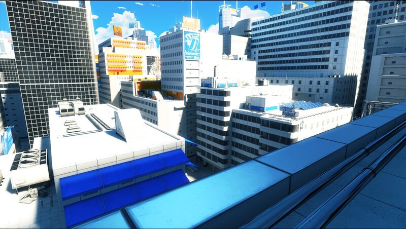 City Rooftops View — Blue