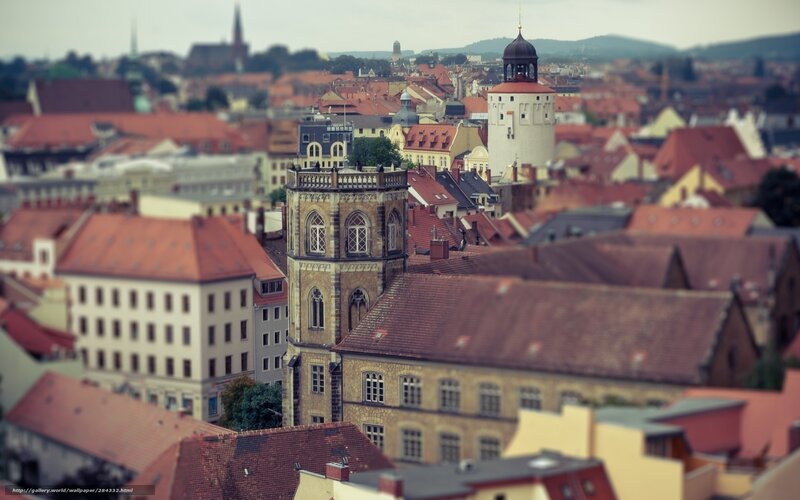 City Rooftops with Towers