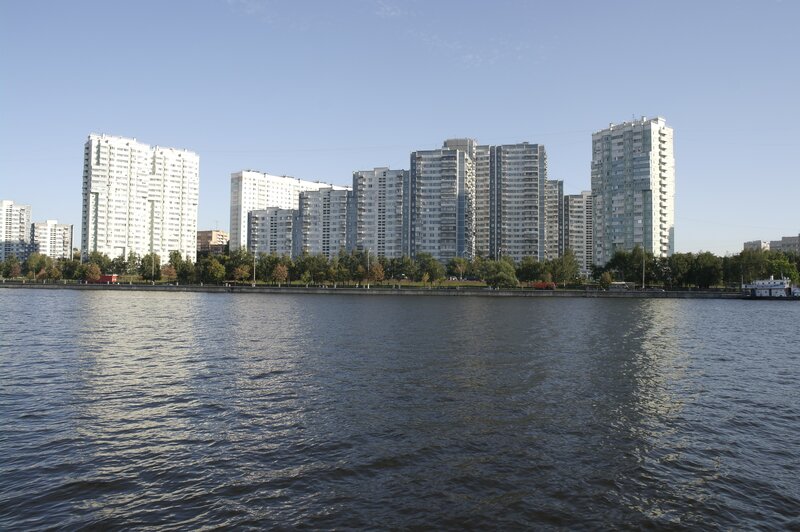 City skyline across the river