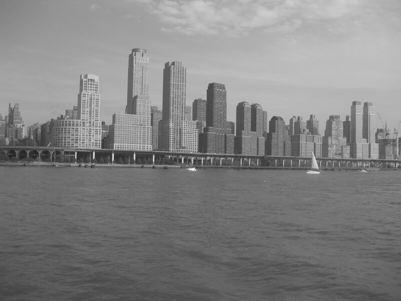 city skyline across the water