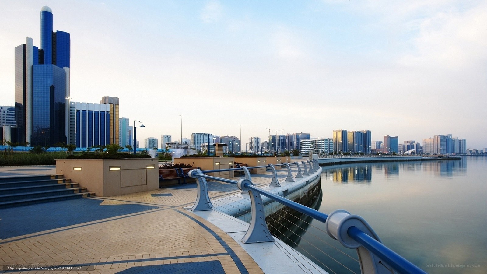 City skyline at dawn