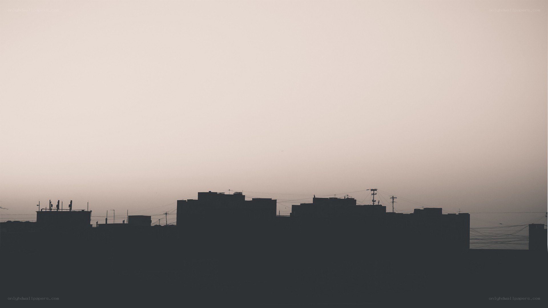 city skyline at dusk
