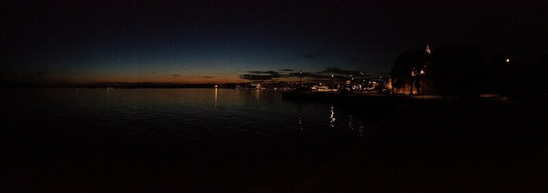 City Skyline at Dusk — Black, Calm