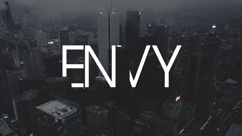 City Skyline at Dusk — Black, Dark, Moody