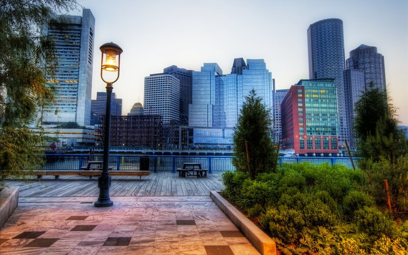 City Skyline at Dusk — Blue, Calm