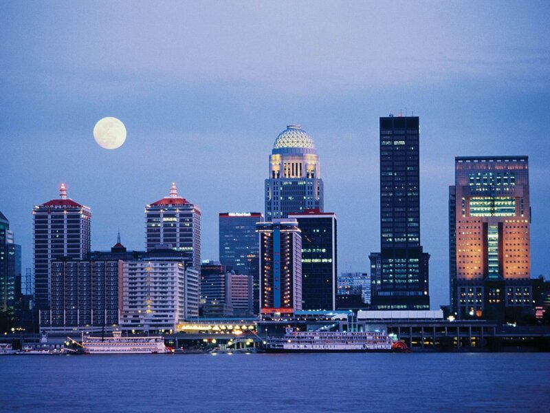 City Skyline at Dusk — Blue, Serene, Night