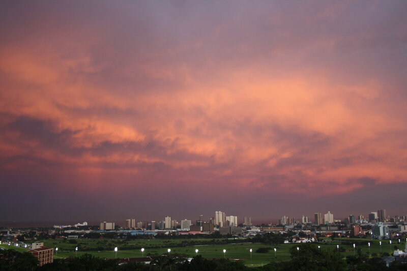 City Skyline at Dusk — Orange, Dramatic, Sunset