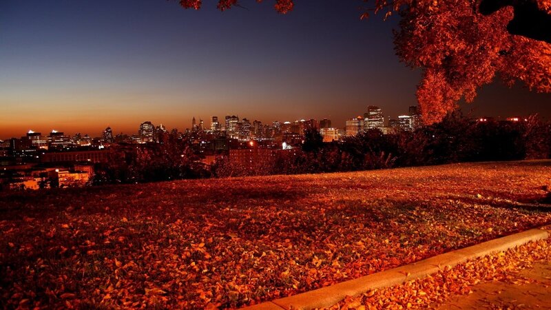 City Skyline at Dusk — Orange, Serene