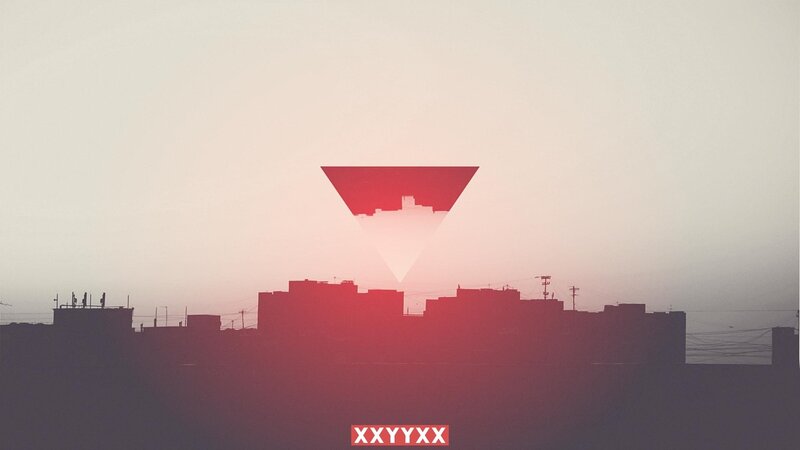City Skyline at Dusk — Red, Dramatic, Sunset, Digital Art