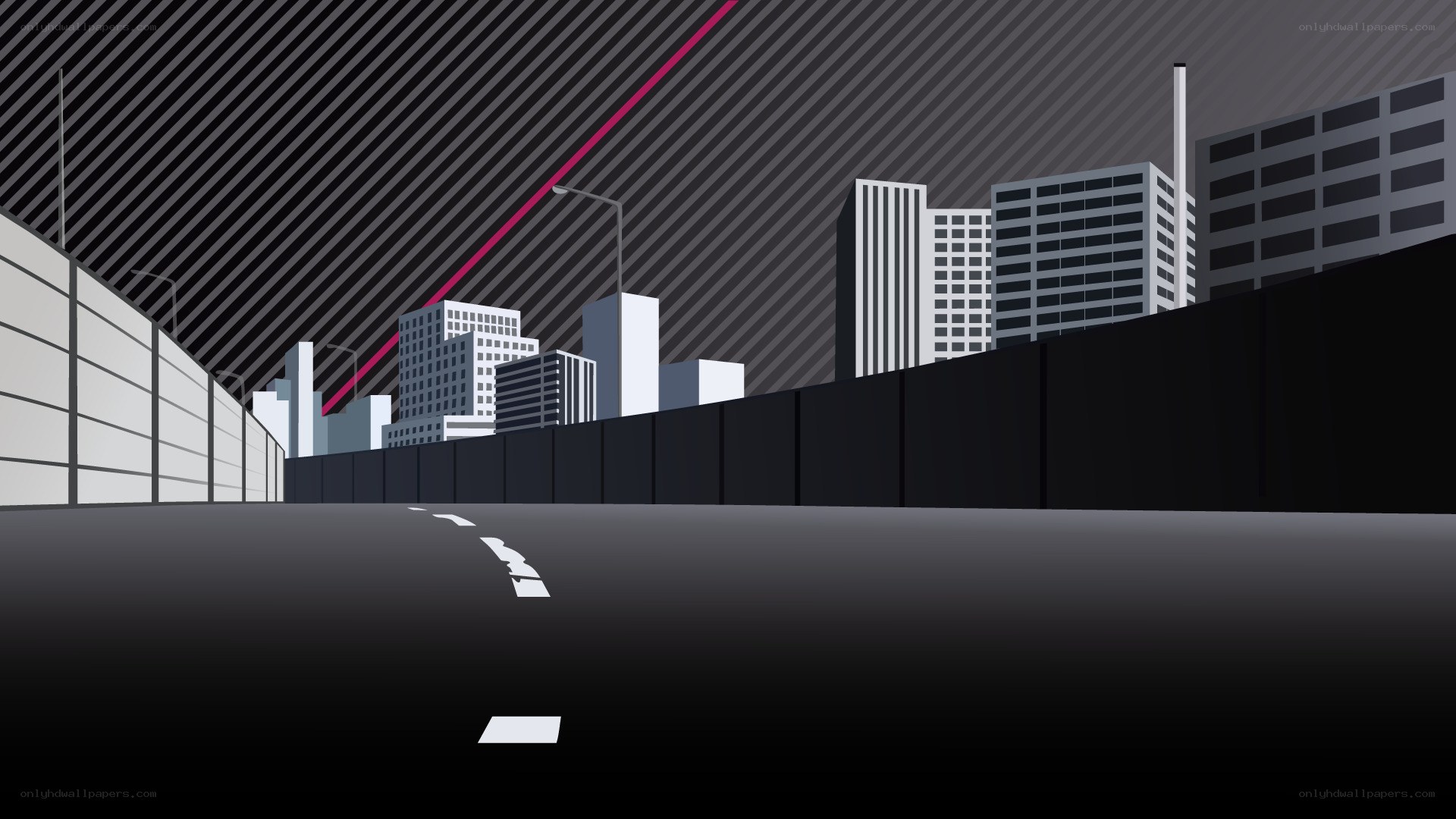 City skyline at night