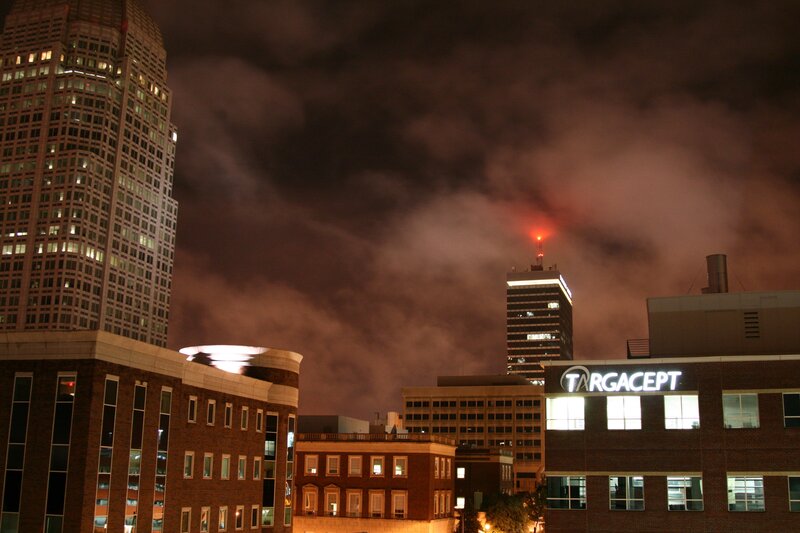 City skyline at night