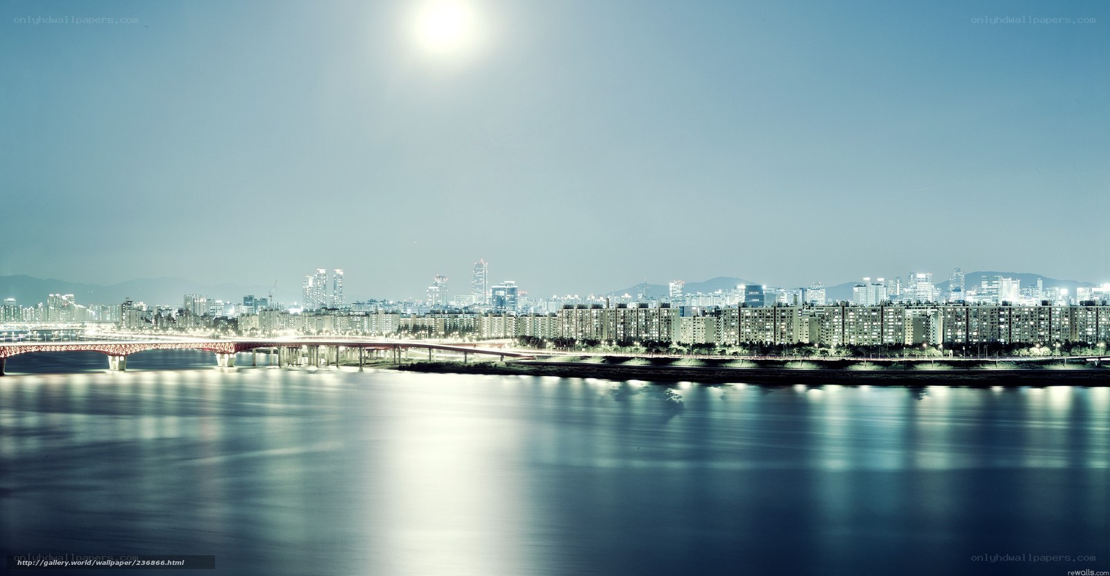 City skyline at night