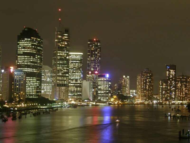 City Skyline at Night — Black, Calm, Photograph, Skyscrapers