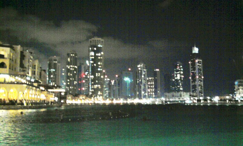 City Skyline at Night — Black, Dark, Photograph