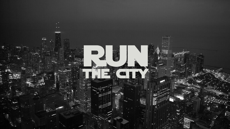 City Skyline at Night — Black, Dramatic, Photograph, Skyscrapers, Lights, Water