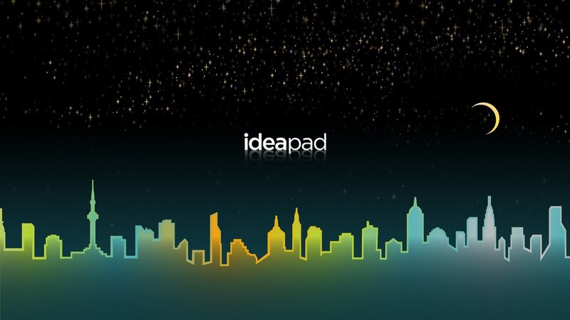 City Skyline at Night — Black, Serene, Digital Art, Stars