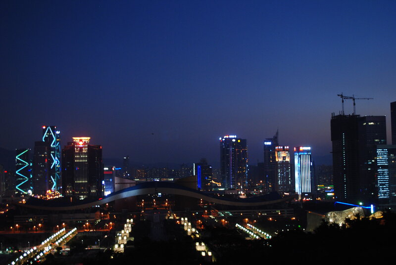City Skyline at Night — Blue, Urban