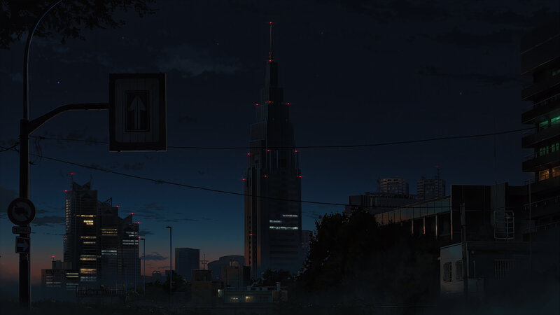 City Skyline at Night — Dark Blue, Calm