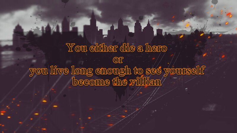 City Skyline at Night — Purple, Dramatic, Digital Art, Text