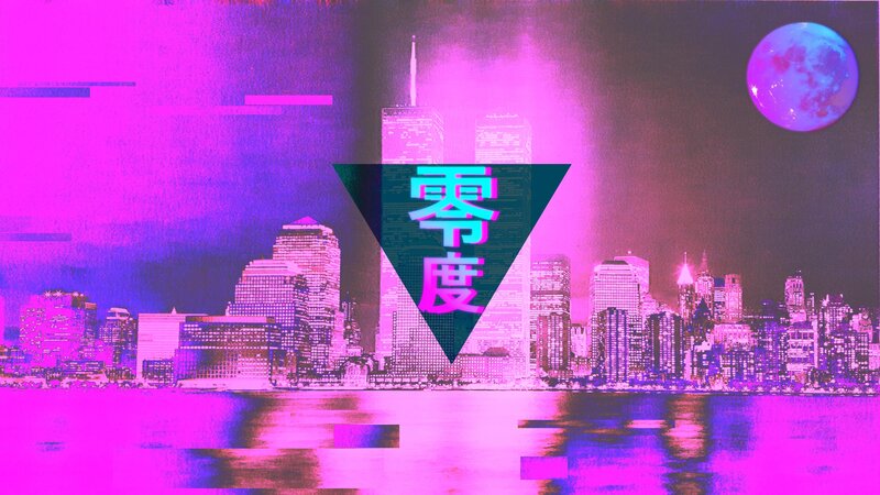 City Skyline at Night — Purple, Futuristic