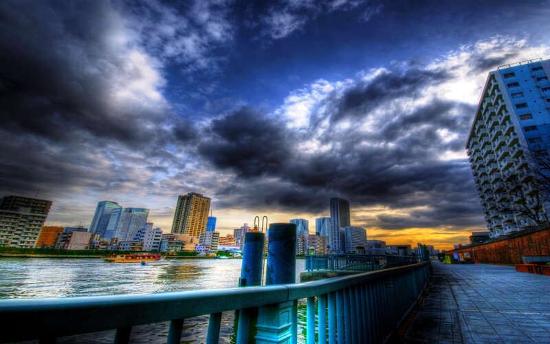 City Skyline at River