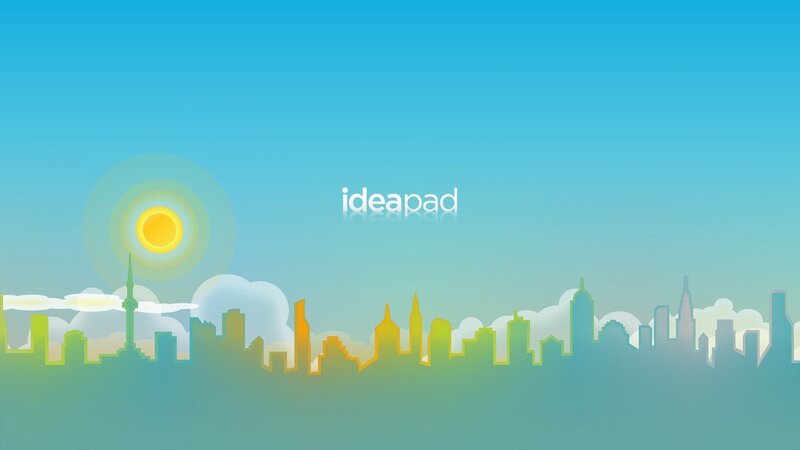 City Skyline at Sunrise — Blue, Serene, Morning, Digital Art, Sun