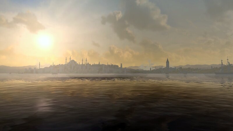 City Skyline at Sunset — Gold, Serene, 3d Render