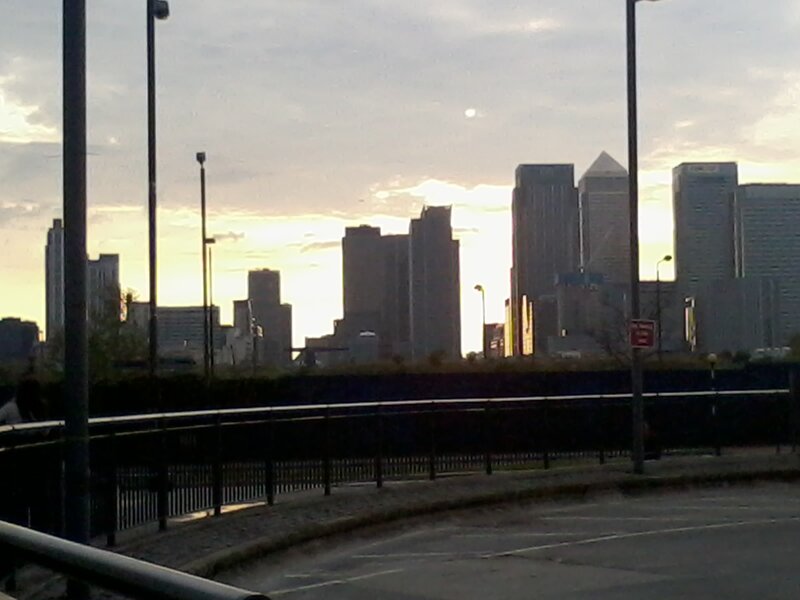 City Skyline at Sunset — Gray, Calm