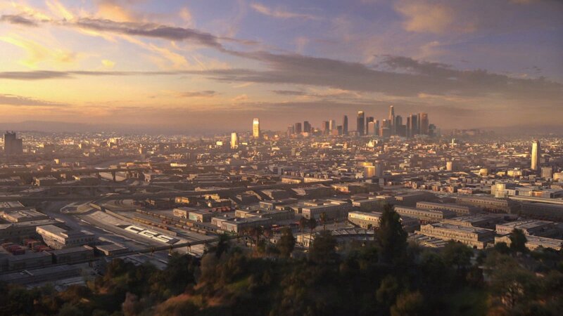 City Skyline at Sunset — Orange, Serene, 3d Render, Skyscraper