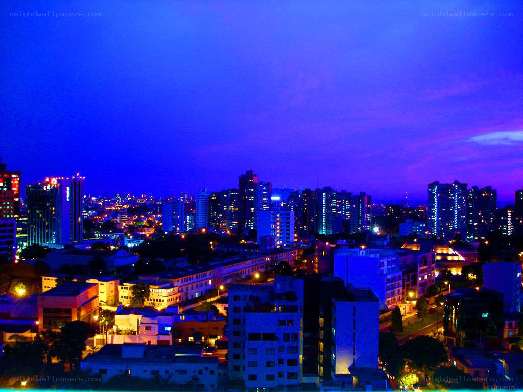 city skyline at twilight