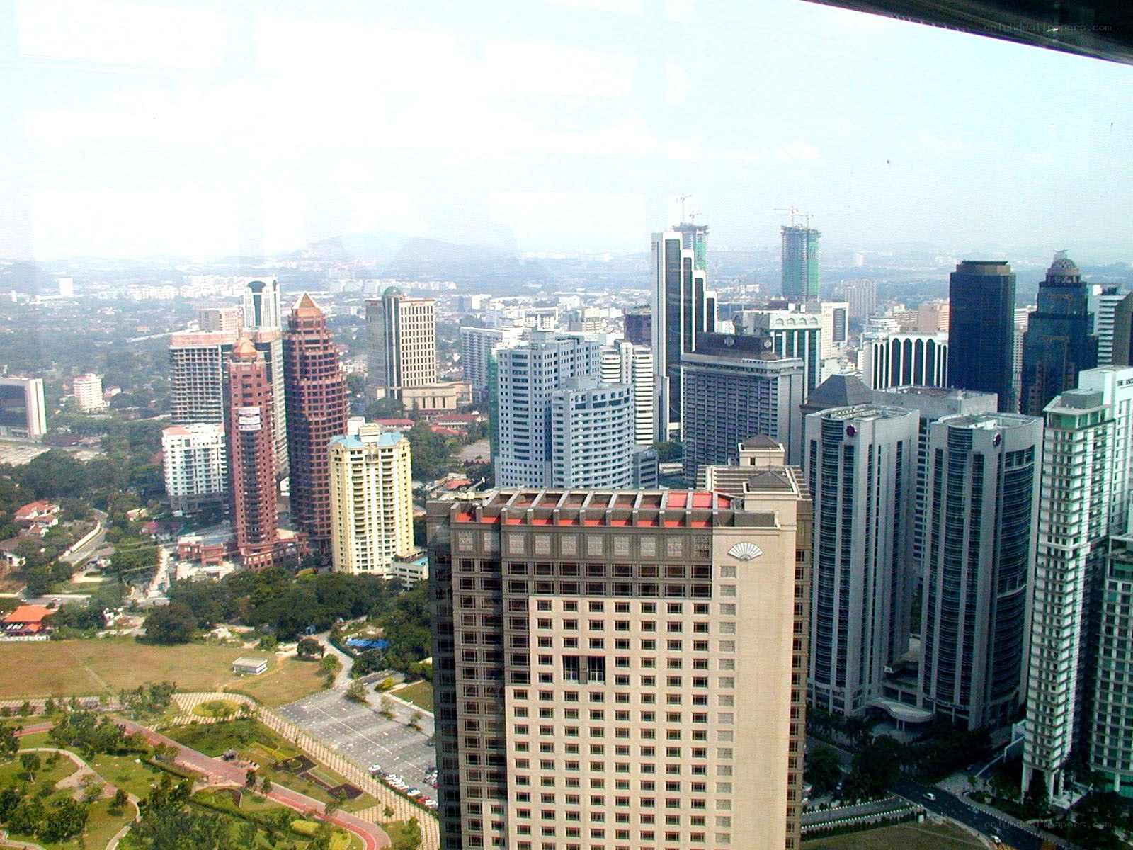 city skyline from high vantage point