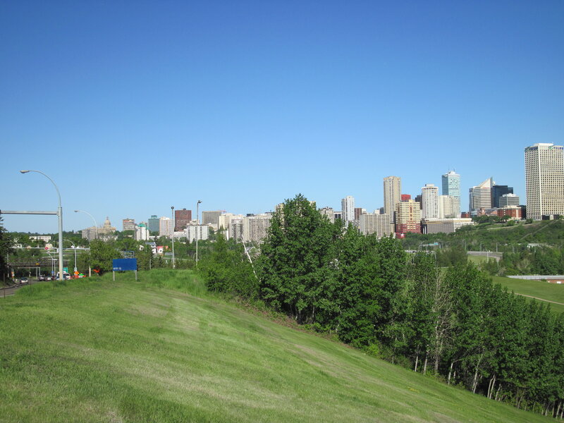 City Skyline from Hill — Green, Serene