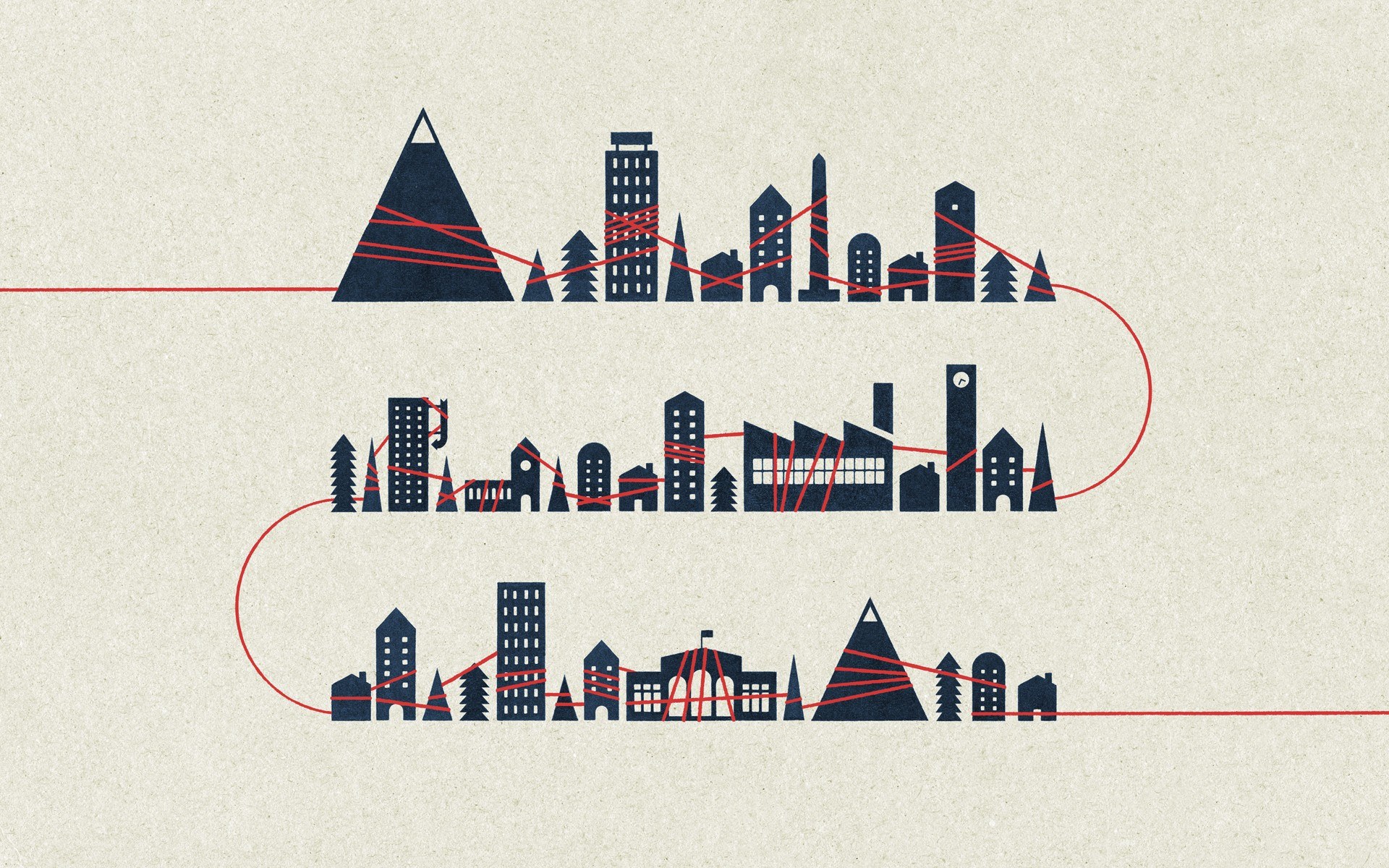 city skyline illustration
