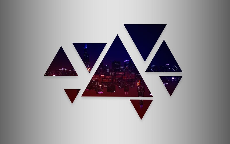 City Skyline in Triangles