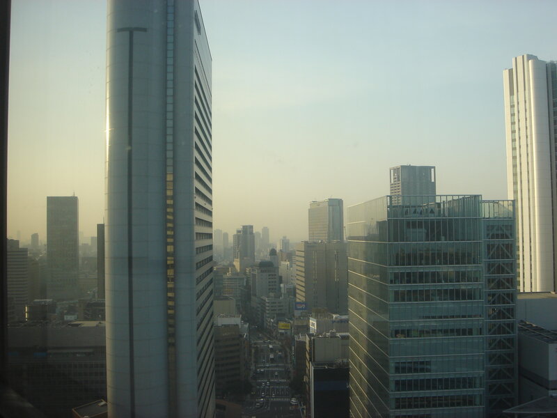 City skyline on a hazy day