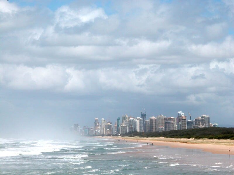 City Skyline on Beach