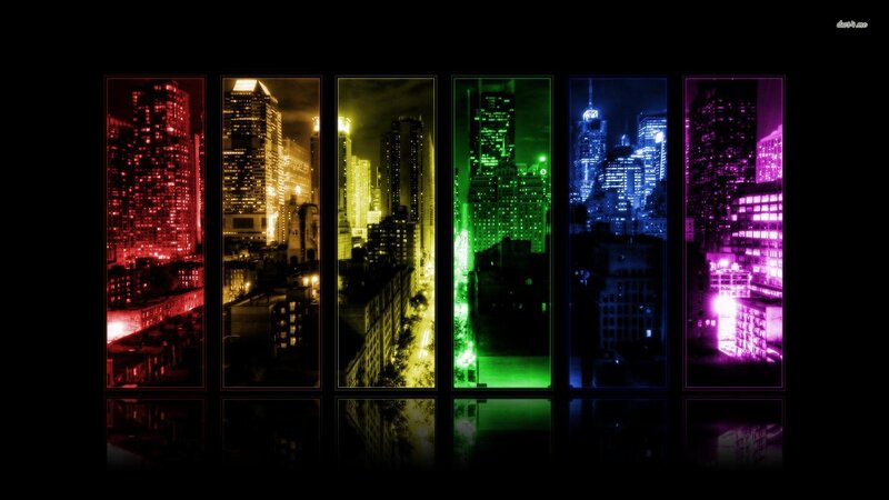 City Skyline Panels — Red