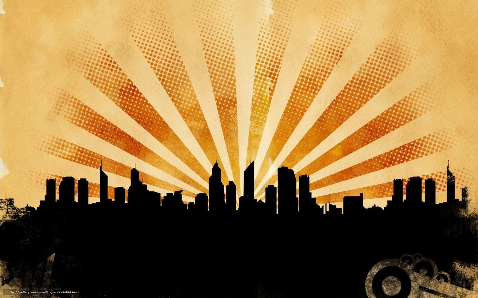 city skyline sunset art