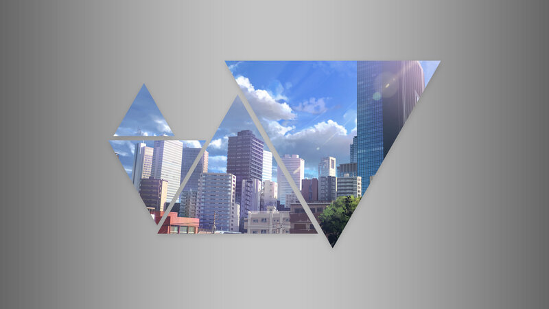 City Skyline Through Triangles