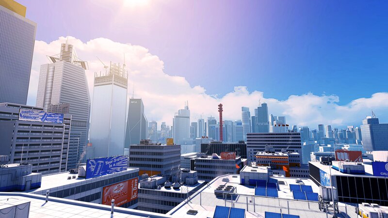 City Skyline View — Blue, Bright, Clear