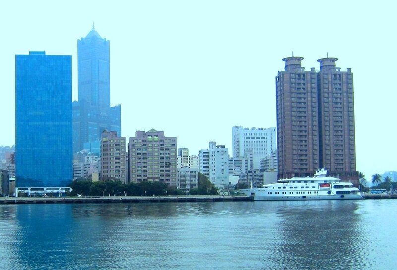 City Skyline with Boat